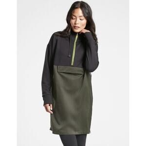 ATHLETA Radiant Hybrid Dress Sz S Ancient Forest/Black Commute‎ Work Travel